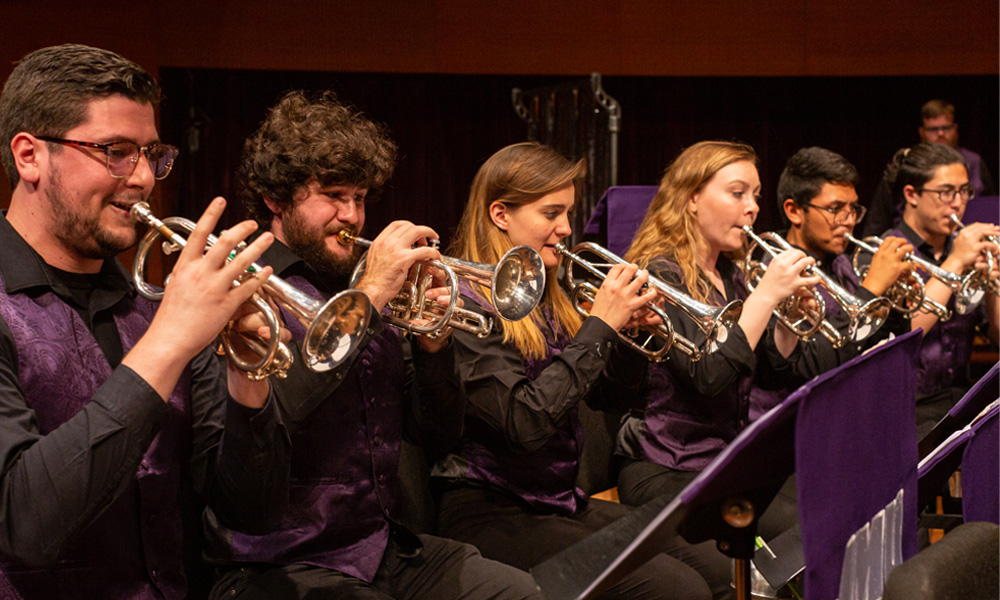 JMU Brass Band Performs Onstage with Cory Band