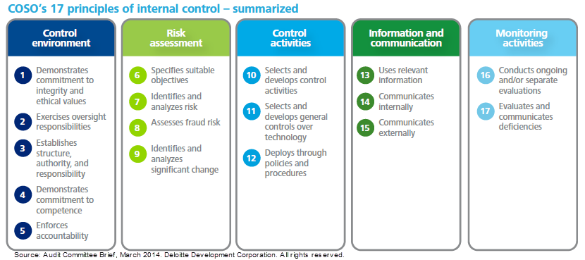 COSOs 17 Principles of Internal Control