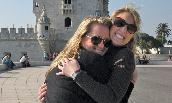 Caroline F. Braun ('09), left, with Lindsay Casale ('09) in Portugal