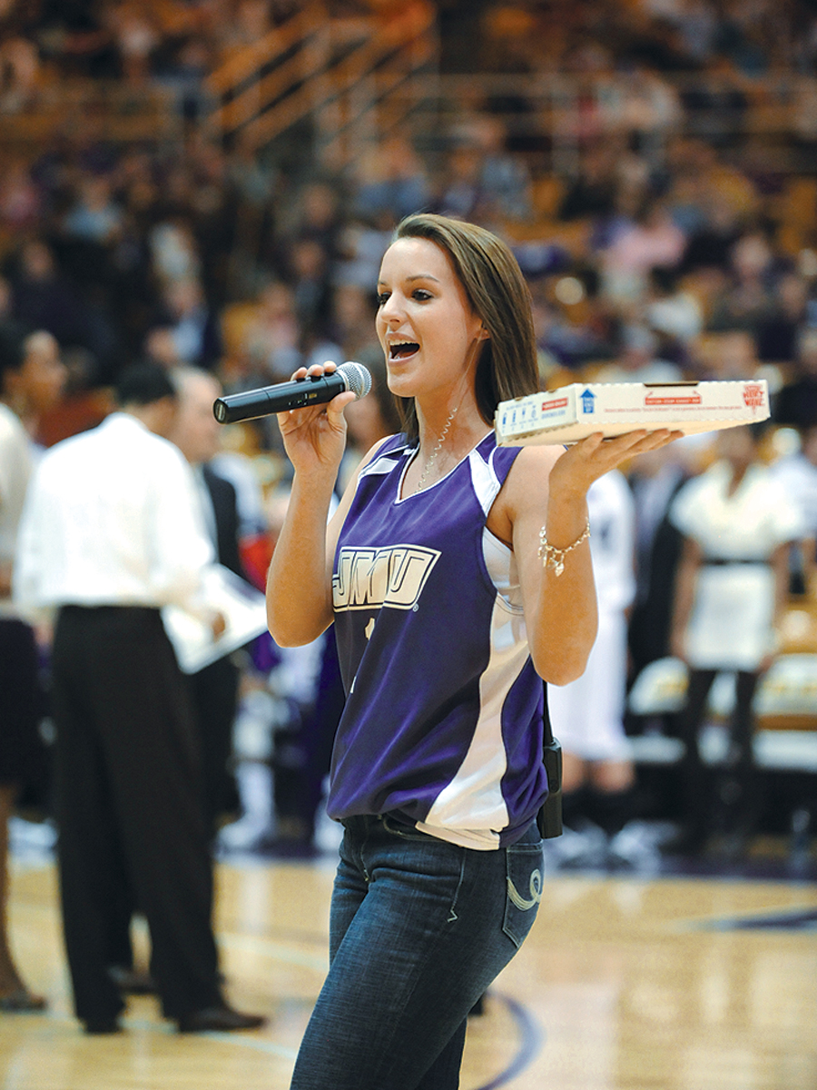 Sports Management major Elle Bunn holds court