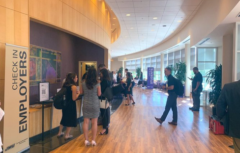 Employers checking in at career fair