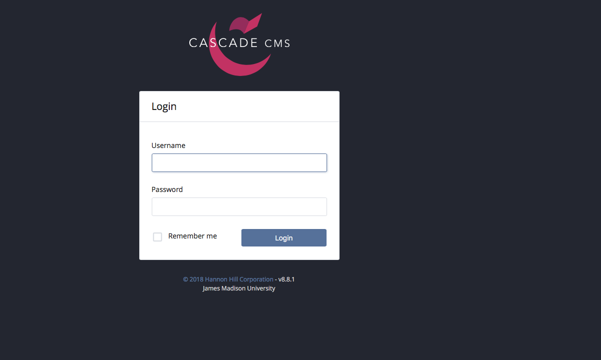 Cascade 8 login