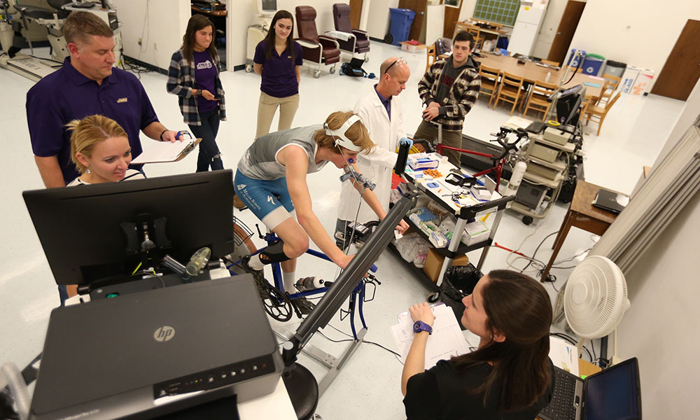 PHOTO: Bikers in human performance lab