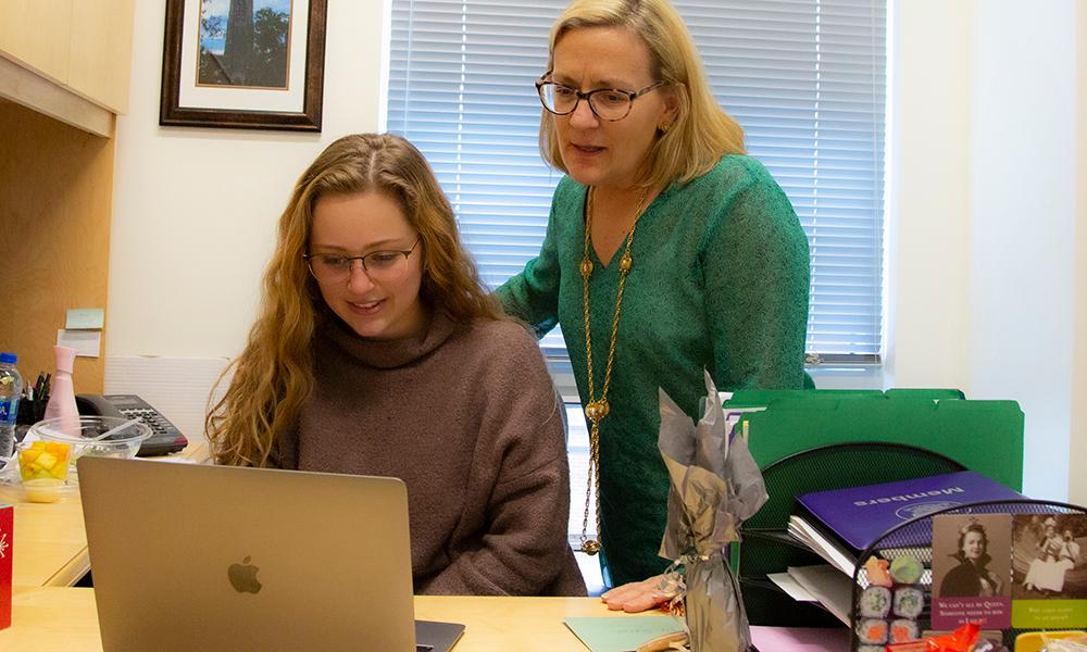 Nursing student  Elle Del Gallo and Betsy Herron