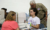 PHOTO: JMU students at clinic