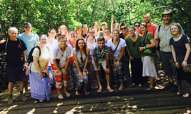 PHOTO: Students in the Jozani National Rain Forest in Zanzibar