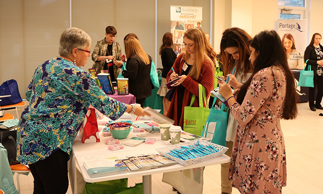 PHOTO: JMU Students at career fair