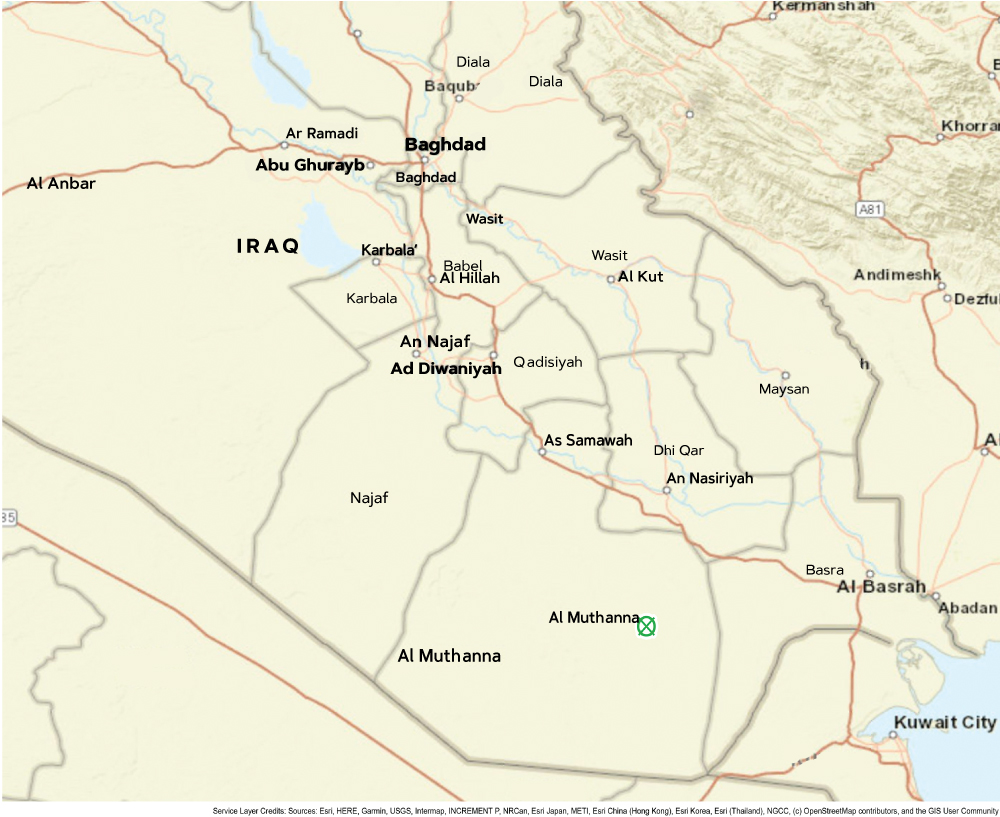 Figure 1. The baseline TIR field test site was located adjacent to where cluster munition clearance was concurrently underway, in a province with relatively widespread cluster munition contamination.