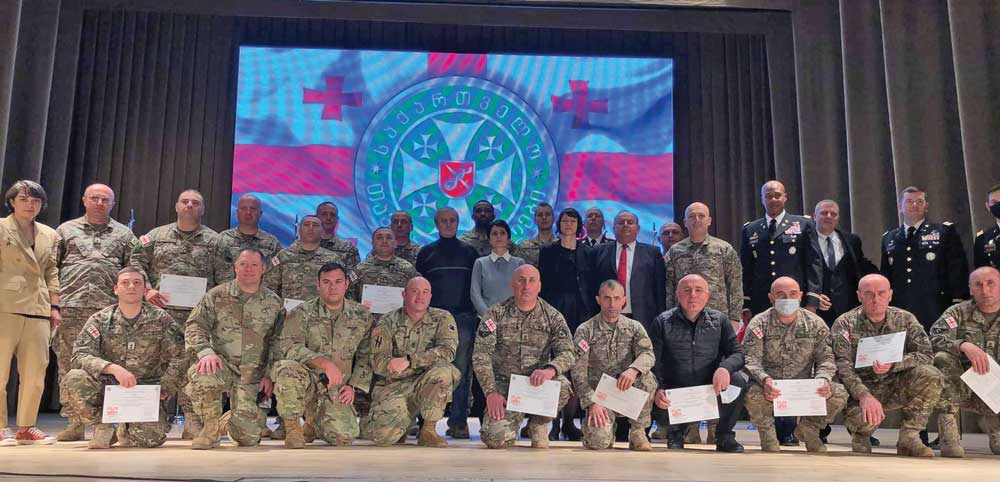 Georgian Defence Force graduates of the EUCOM PSSM foundation course. 