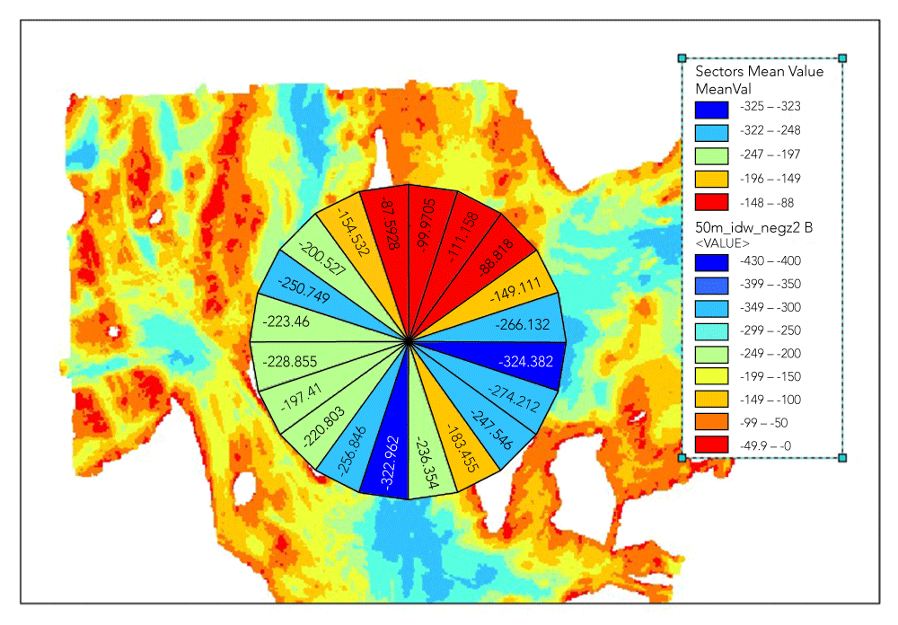 Figure 1. Example of an interactive decision tool based on shock wave propagation and a geographic information systems program that contains updated information on fisheries activities, environmentally protected areas, aquaculture sites, etc. Figure courtesy of P.H. Kvadsheim (Norwegian Defence Research Establishment).