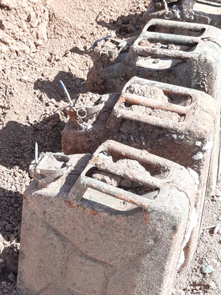 IED main charges recovered from a DCA/IHSCO work site.