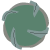A green ball symbolizing a cluster bombie