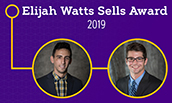 Anthony Lazarony & Matthew Shifflett qualified for the Elijah Watts Sells award for 2019