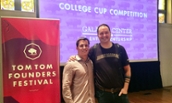 Patrick McQuown and Connor Feroce at the 2017 College Cup Venture Competition