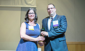 Carol Hamilton, with High Tech Entrepreneur Award winner, Sven Brueckner