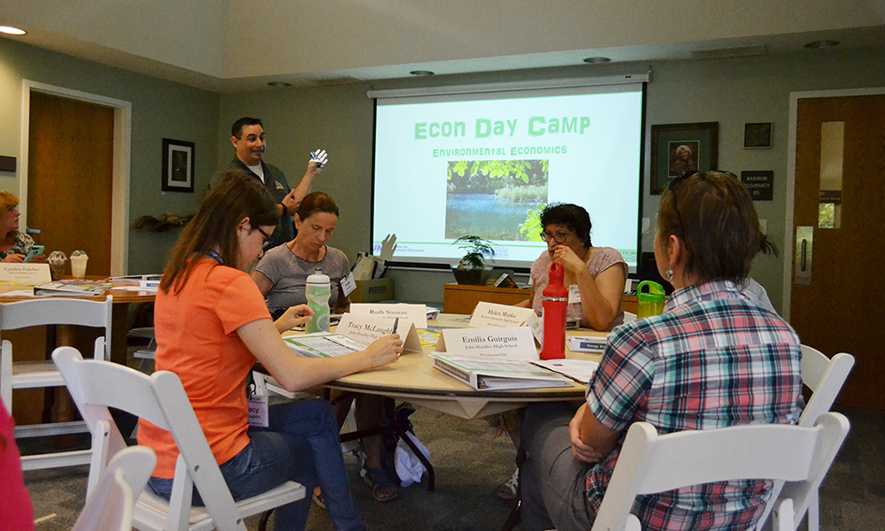 John Kruggel presenting during Econ Camp - 2019