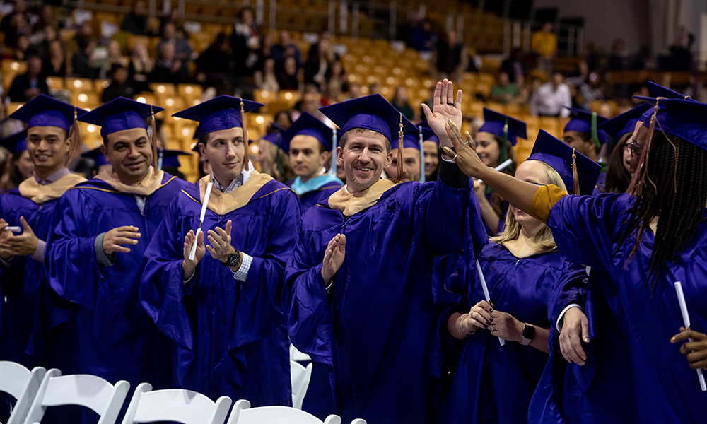 Group of students at the Winter 2019 graduation ceremony