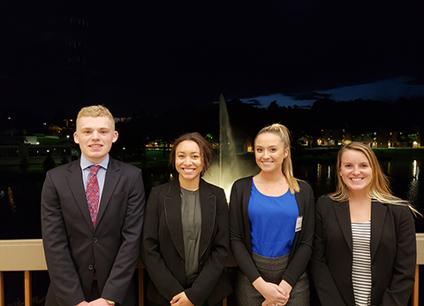 Students who took top 4 spots in 2018 Internal Sales Competition