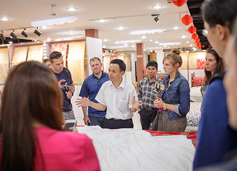 MBA students in a textile company in Shanghai