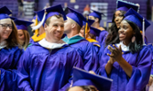 Group of students at the Spring 2019 graduate commencement
