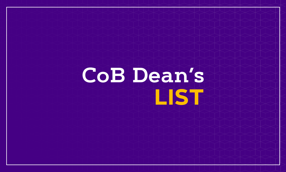 College of Business Dean's List