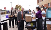 Miguel Baltazar & Sherrif's deputies at the CoB Food Drive - 2018