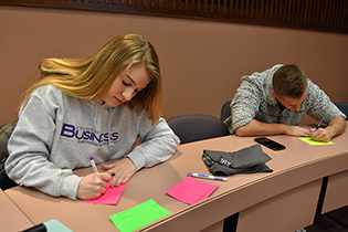 CoB students work on a project for MLK Day of Service - 2020