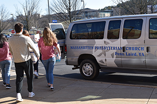 CoB students and faculty load donations during MLK Day of Service - 2020