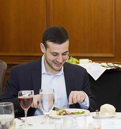 Student at the 2017 Etiquette Dinner