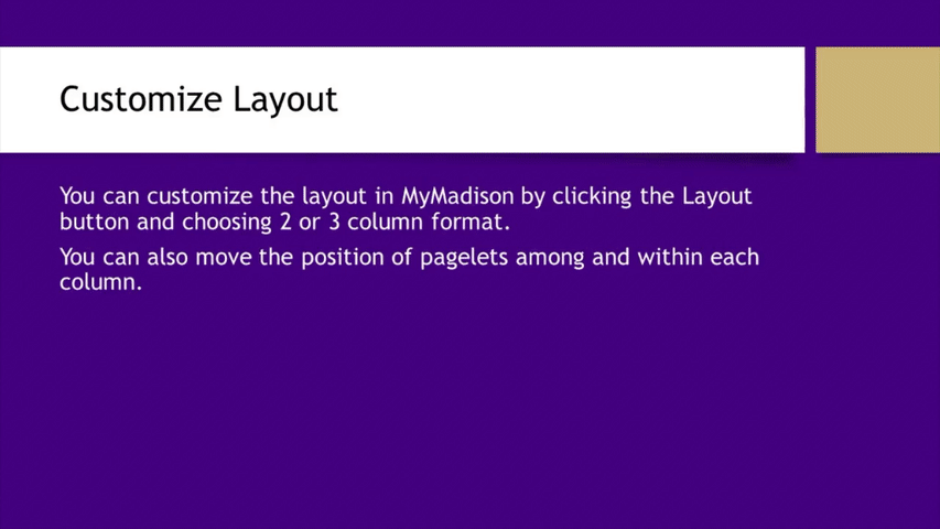 Manage Layout