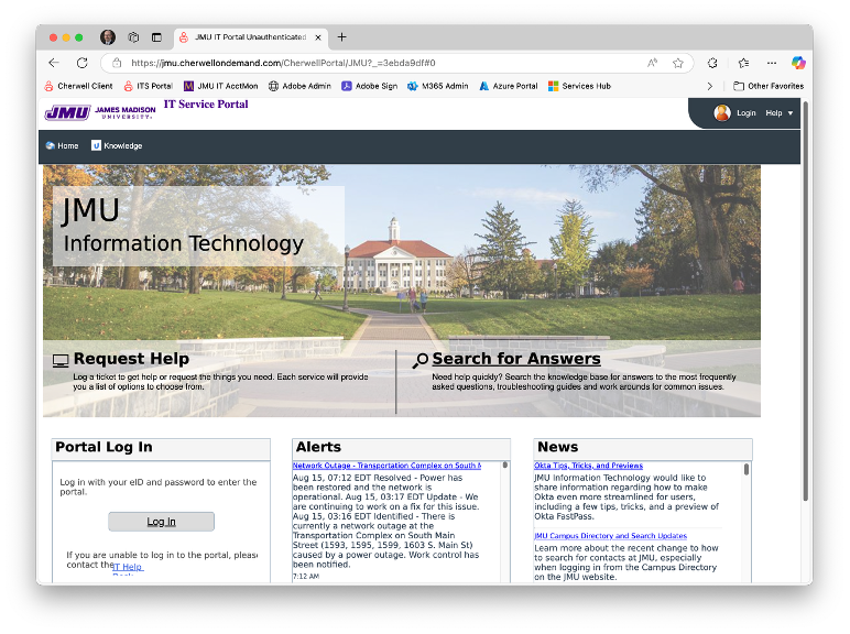 Current IT Service Portal