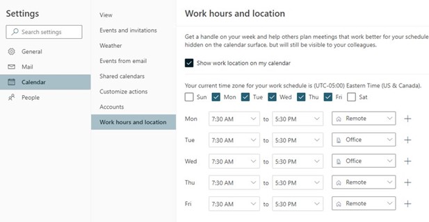 Work Hours and Location