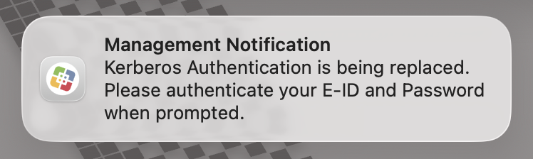 Kerberos Notification