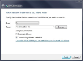Windows network folder mapping