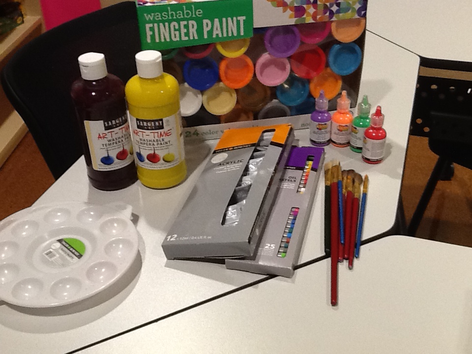 variety of art supplies