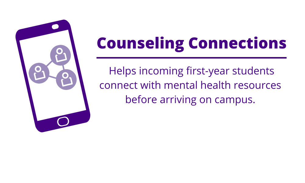 Counseling Connections helps incoming first-year students connect with mental health resources before arriving on campus
