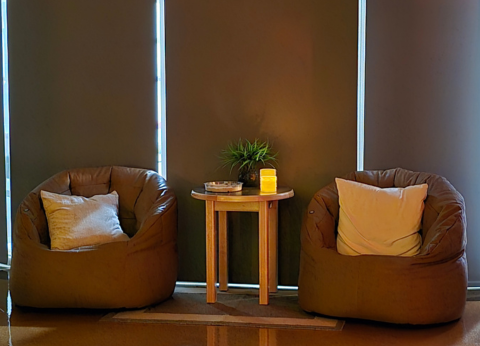 JMU Counseling Center Oasis Relaxation Chair Area