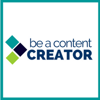 Image with the DigiComm slogan: be a content creator