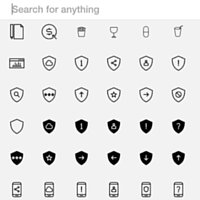 image of search bar of noun project and other icons