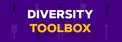 diversity toolbox logo with tools in the background
