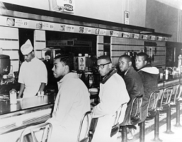 vintage photo of the Greensboro four