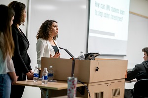 photo of students presenting 