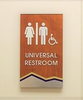 photo of Universal restroom sign
