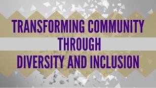 conference logo "transforming community through diveristy and inclusion"