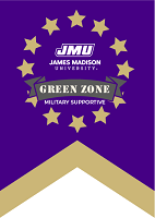 Green Zone logo with gold stars on purple background