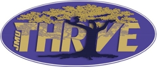 THRIVE logo with tree