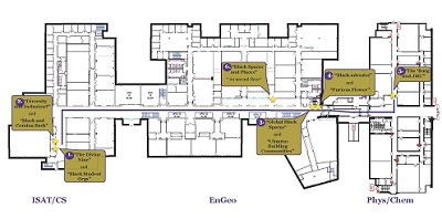 map of locations of display