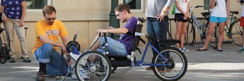 Engineering's annual sophomore year bike project to design bicycles for local mobility-challenged clients.