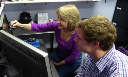 Undergraduate Justin Taylor and Dr. Anne Henriksen