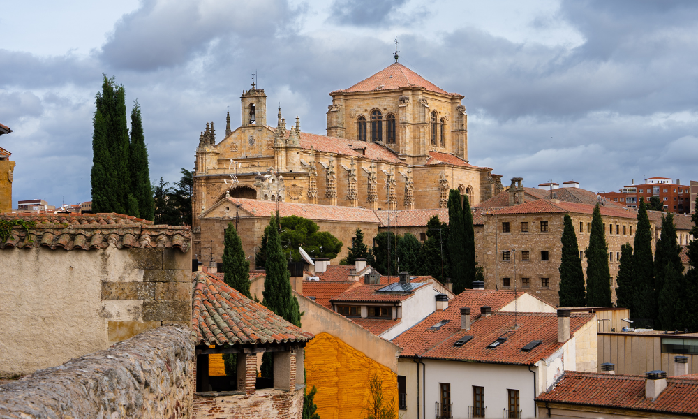 students in Salamanca at night